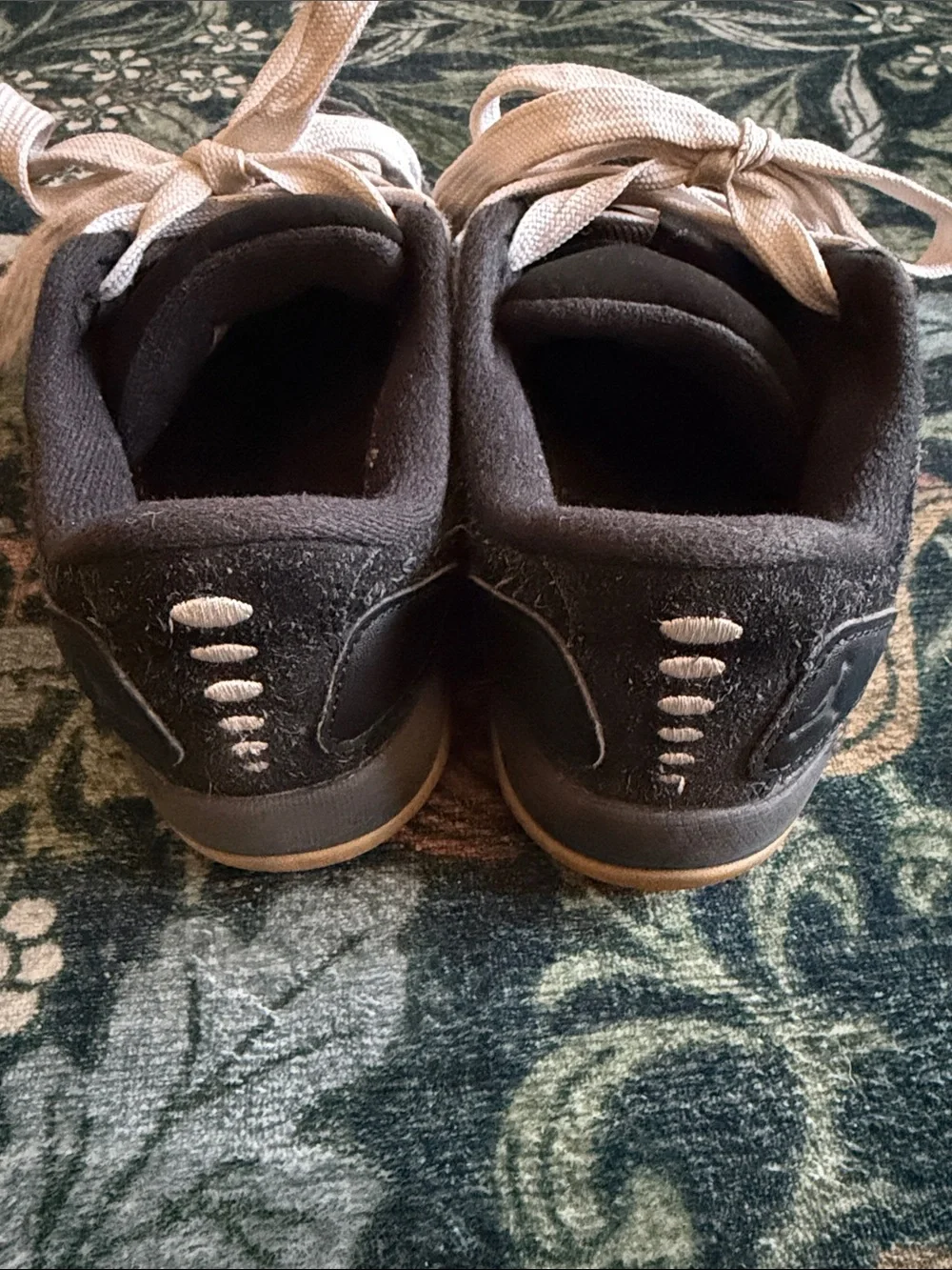 Jordan Kids Black and White Lace-Up Sneakers